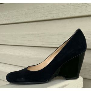 Franco Sarto Leather Platform Black two Tone Shoes